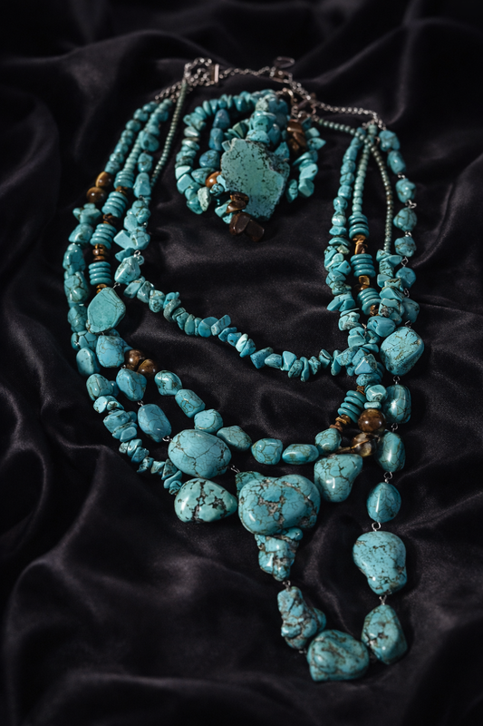 The Monica Zi Necklace & Matching Bracelet (Worn once)