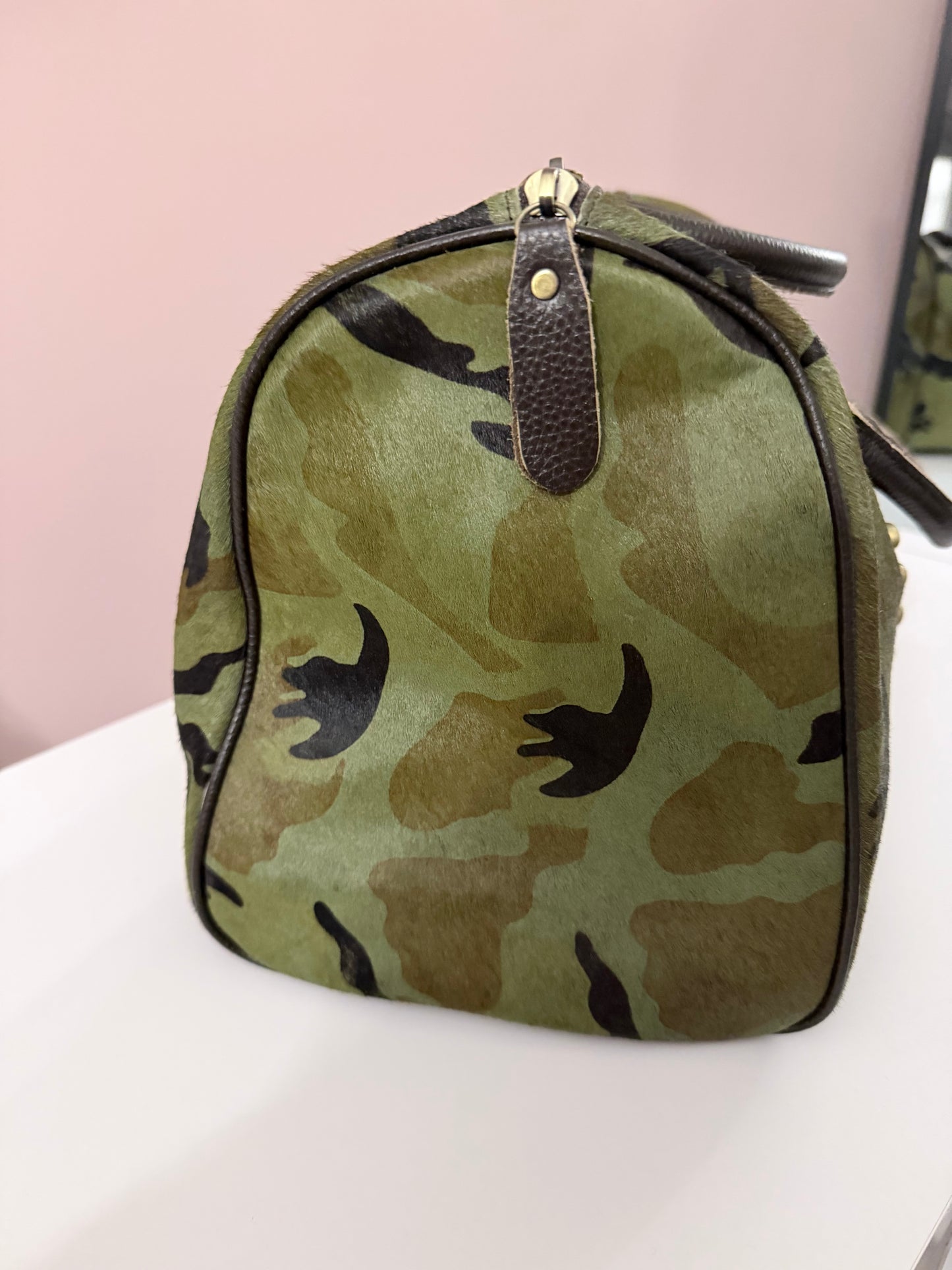 Upcycled Louis Vuitton Camo Patchwork Tote